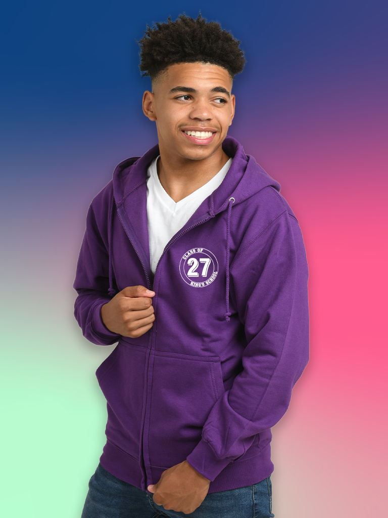 Zipped leavers hoodies